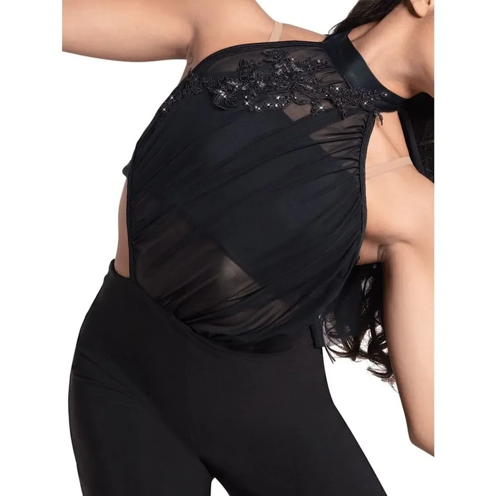 Revolution Tenth House dance costume black jumpsuit ELUSIVE TH23126 LA adult